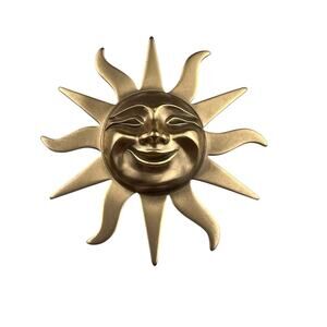 Alva Museum Reproductions Vintage Sun with Smiling Face Brooch